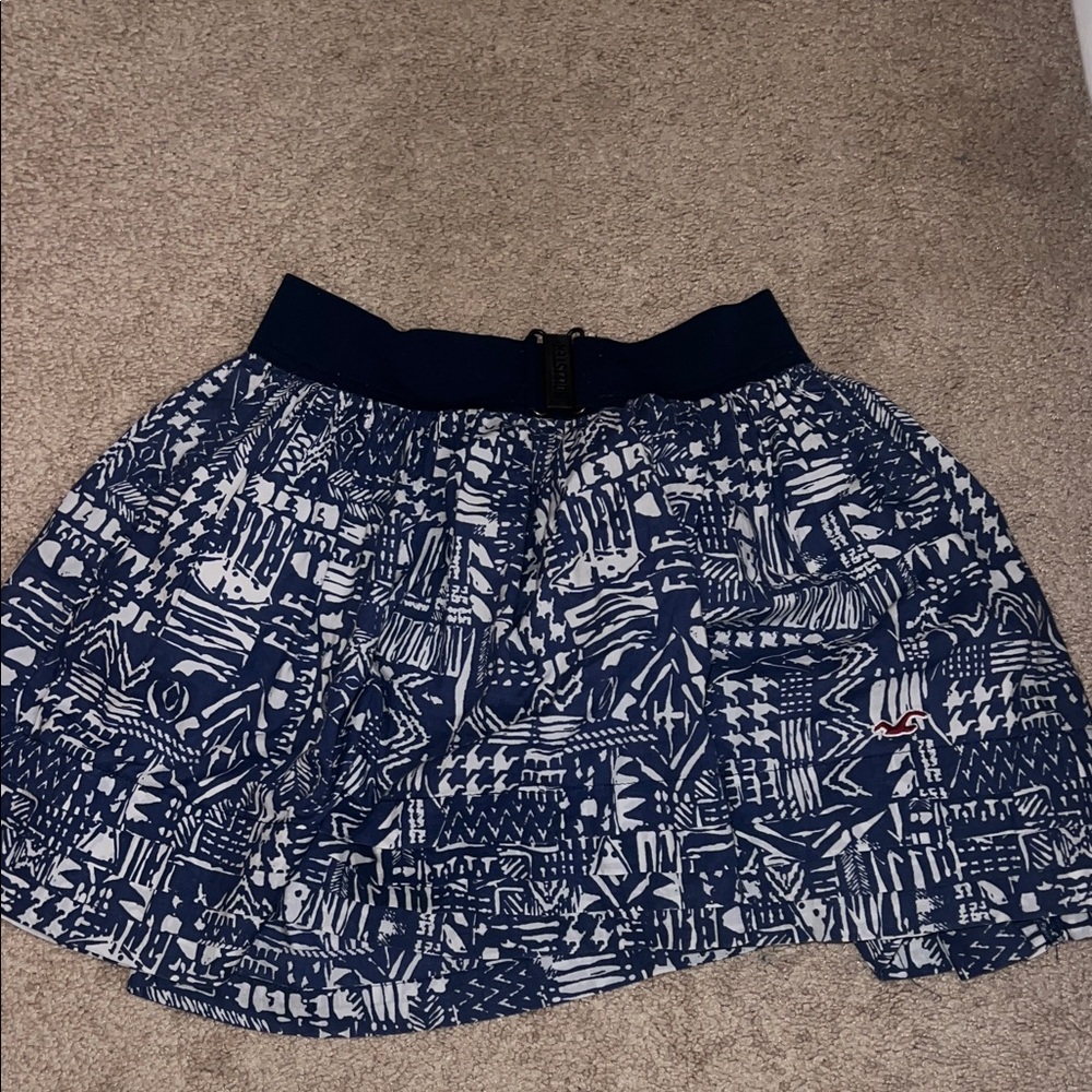 Navy Blue Hollister Patterned Women's Skirt